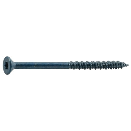 TORQUEMASTER Masonry Screw, 3/16" Dia., Flat, 3 3/4 in L, Steel Blue Ruspert, 100 PK 52456